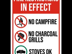 Fire Restrictions In Effect Sign