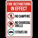 Fire Restrictions In Effect Sign